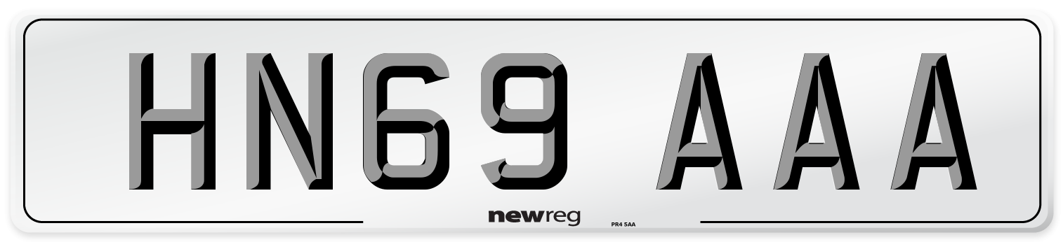 HN69 AAA Number Plate from New Reg